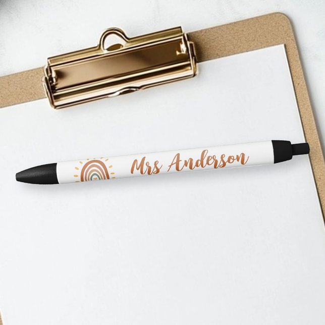 Name des benutzerdefinierten Lehrers Boho Rainbow  Kugelschreiber (Von Creator hochgeladen)