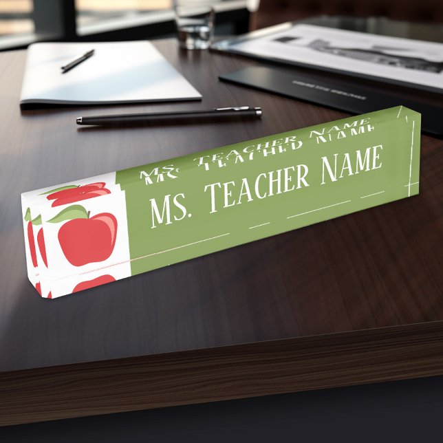 Name des benutzerdefinierten Lehrers mit modernem  Namensplakette (Personalized Teacher Name Plate)