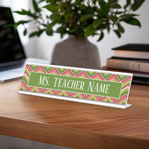 Name des benutzerdefinierten Lehrers und trendy Zi Schreibtischnamensplakette