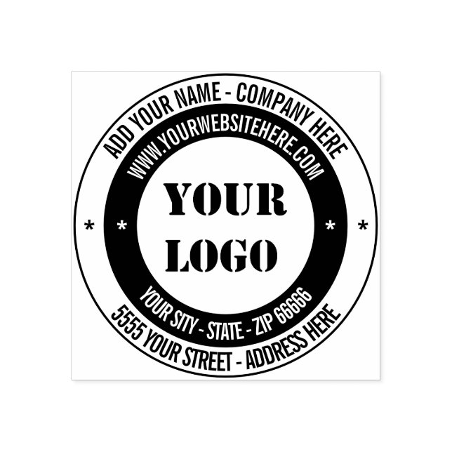 Name des benutzerdefinierten Logos Info-Adresse Ru Gummistempel (Prägung)