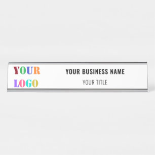 Name des benutzerdefinierten Logos Info Business-D Schreibtischnamensplakette