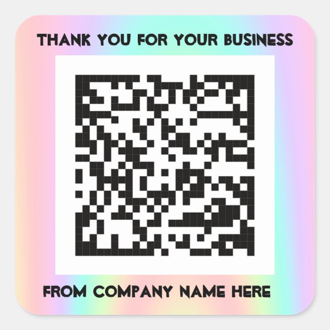 Name des benutzerdefinierten Logos QRCode Vielen D Quadratischer Aufkleber (Vorderseite)