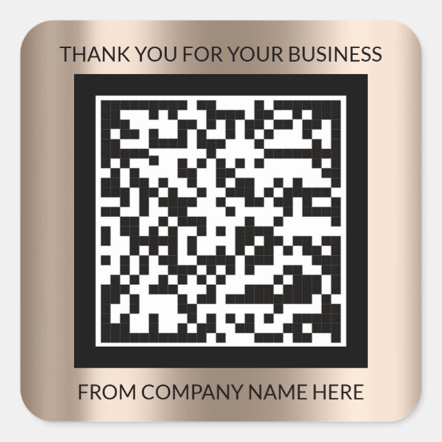 Name des benutzerdefinierten Logos QRCode Vielen D Quadratischer Aufkleber (Vorderseite)