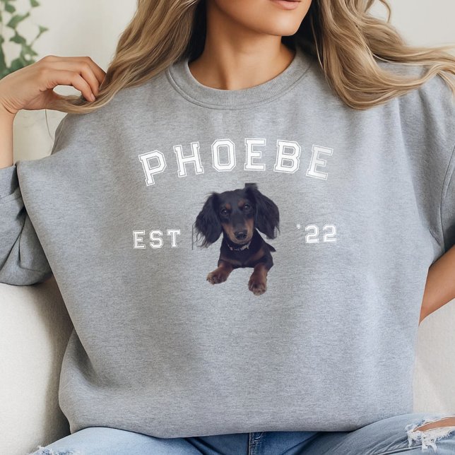 Name des benutzerdefinierten Portraits und des Gro Sweatshirt (We love our pets! Why not wear them on our favorite cozy sweatshirt?)