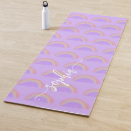 Name des benutzerdefinierten Rainbow-Aquarells Yogamatte