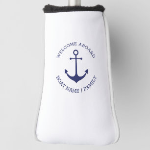 Name des benutzerdefinierten Schiffes Willkommen a Golf Headcover