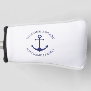 Name des benutzerdefinierten Schiffes Willkommen a Golf Headcover