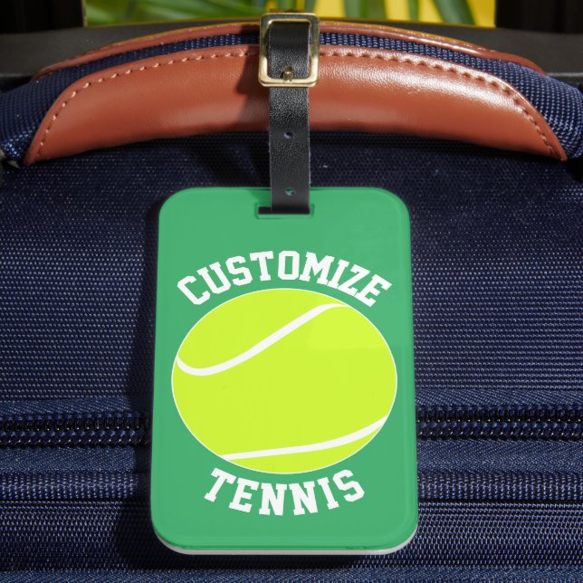 Name des benutzerdefinierten Tennisteams / Persona Gepäckanhänger (Vorderseite Insitu 2)