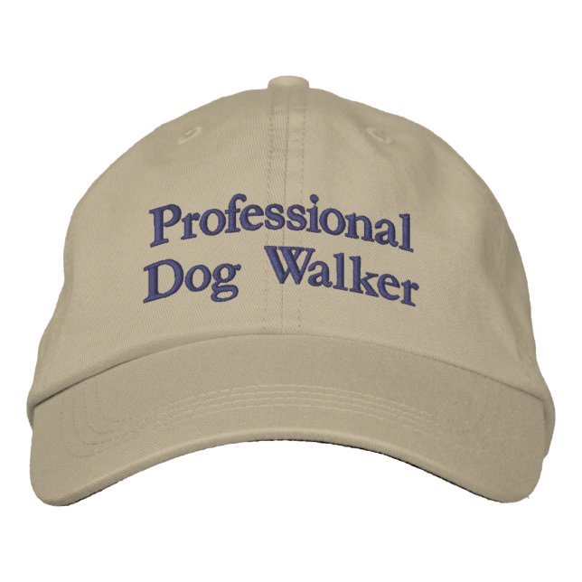 Name des beruflichen Dog Walker-Geschäfts Bestickte Baseballkappe (Vorderseite)