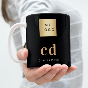Name des Black Gold Monogramm Kaffeetasse