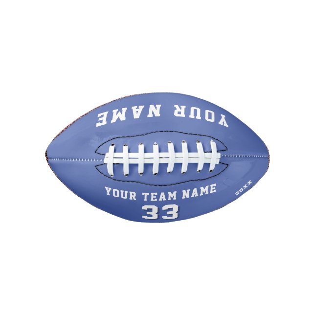 Name des Blauen Players und Name des Teams Football (Vorderseite)