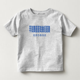 Name des blauen Texts für Retrobuchstaben Kleinkind T-shirt