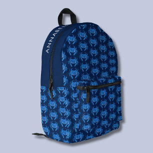 Name des Blaukrabbenmusters Bedruckter Rucksack