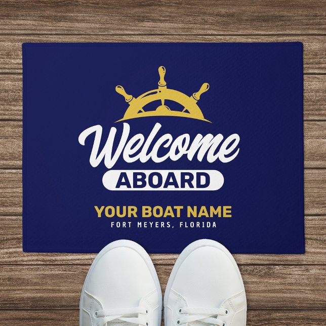 Name des Blue-Gold-Bootes der Custom Navy Fußmatte (Von Creator hochgeladen)