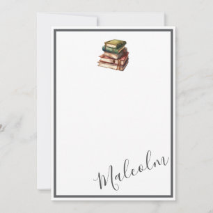 Name des Bookworms Mitteilungskarte