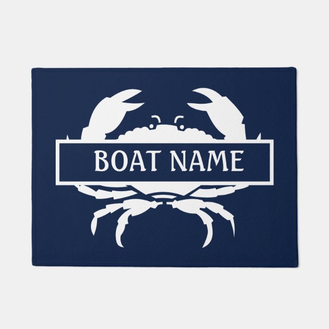 Name des Bootes Crab Dock Mat Fußmatte (Vorderseite)