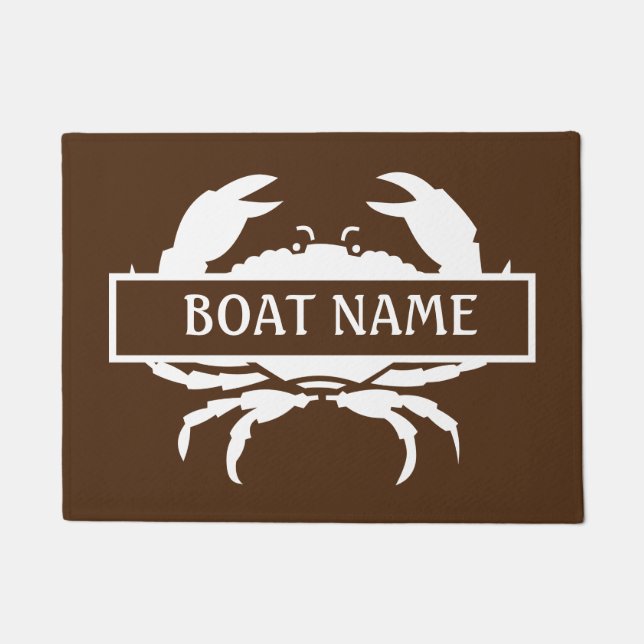 Name des Bootes Crab Dock Mat Fußmatte (Vorderseite)