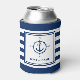 Name des Bootes Nautical Anchor Compass Marine bla Dosenkühler