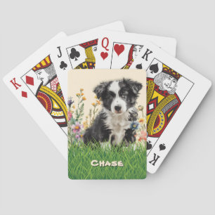 Name des Border Collie-Hundes Spielkarten