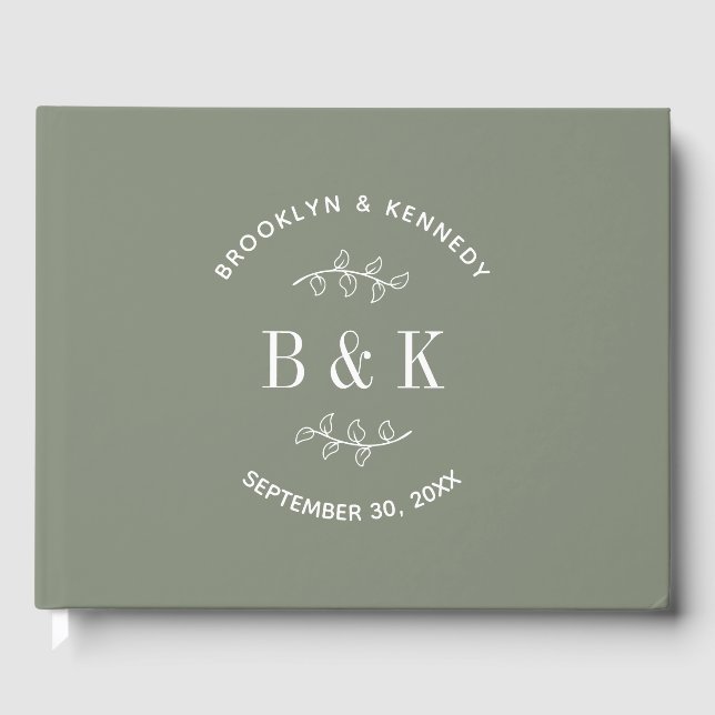 Name des botanischen Monogrammkopfes Gästebuch (Vorderseite)