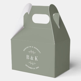 Name des botanischen Monogrammkopfes Geschenkschachtel