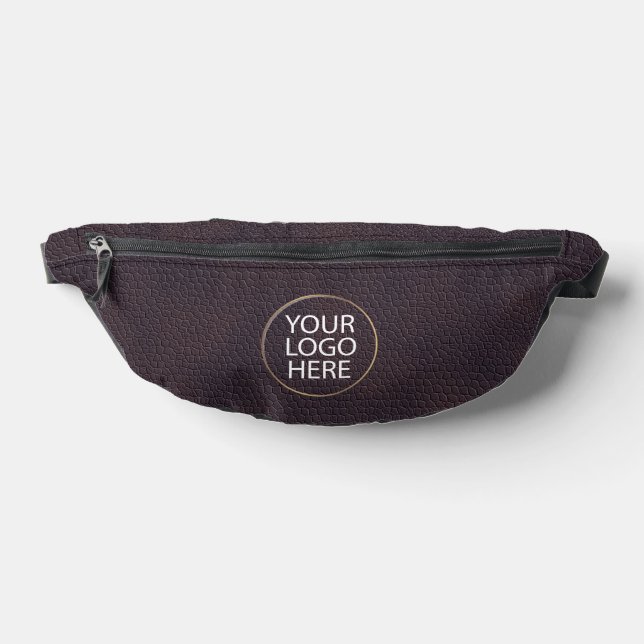 Name des Braun-Leder-Firmenlogos Bauchtasche (Ablage )