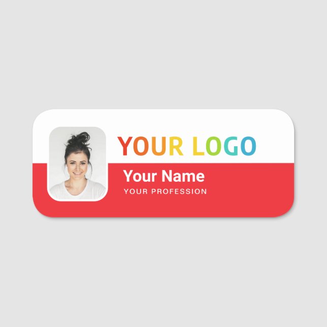 Name des Buttons des Mitarbeiters oder Magnetic mi Namensschild (Vorderseite)