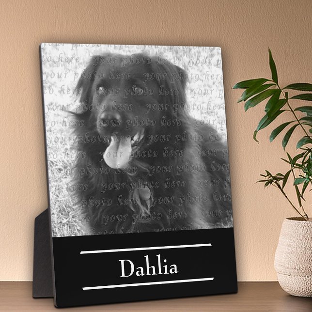 Name des Docks Fotoplatte (Your Dog Photo Template Name Keepsake Plaque)