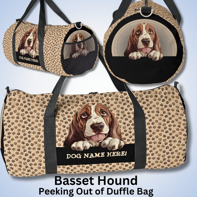 Name des Dogs hinzufügen, Basset Hound Duffle Bag (Von Creator hochgeladen)