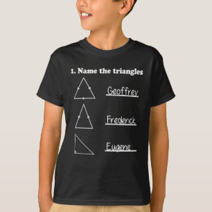 Name des Dreiecks Math Geometry Quiz T-Shirt