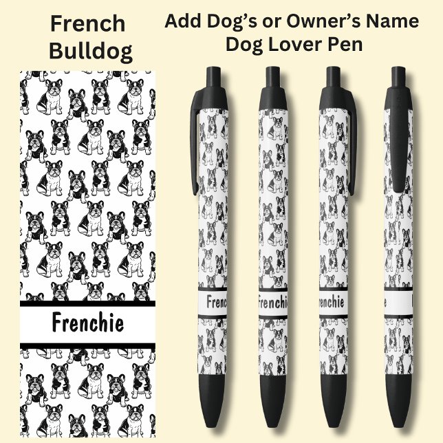 Name des Eigentümers oder des Hundes, französische Kugelschreiber (Von Creator hochgeladen)