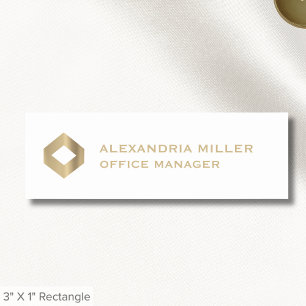Name des einfachen weißen Logos Namensschild