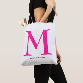 Name des eleganten, heißen rosa Monogramms Tasche