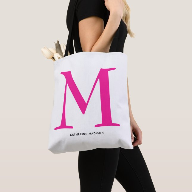 Name des eleganten, heißen rosa Monogramms Tasche (Von Nahem)