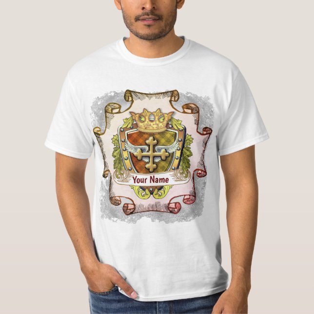 Name des Familienwappens T-Shirt (Vorderseite)