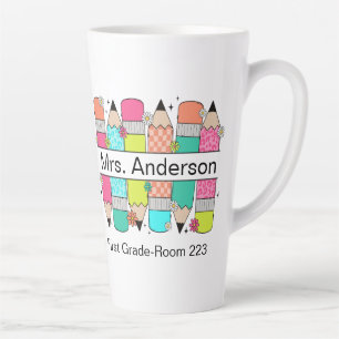 Name des farbenfrohen Bleistift-Lehrers Milchtasse