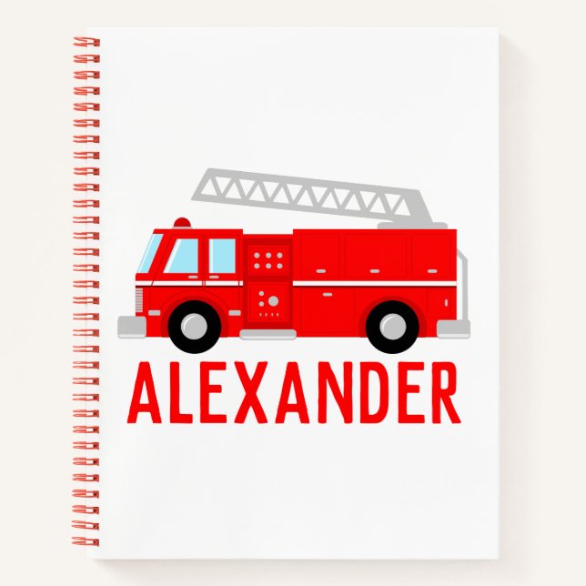Name des Feuerfahrzeugs Notizbuch (Vorderseite)