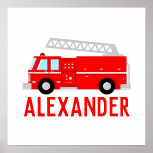 Name des Feuerwehrwagens Poster