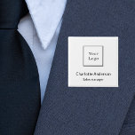 Name des Firmenlogos Button<br><div class="desc">Ein schick weißer Hintergrund,  schwarzer Text. Personalisieren und fügen Sie ein Firmenlogo,  einen Mitarbeiternamen und einen Titel hinzu.</div>