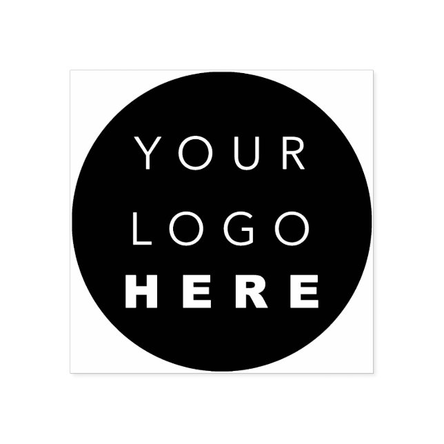 Name des Firmenlogos Einfach Schwarz-weiß Branding Gummistempel (Prägung)