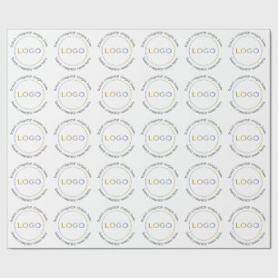 Name des Firmenlogos Slogan Minimalistisch Berufli Geschenkpapier