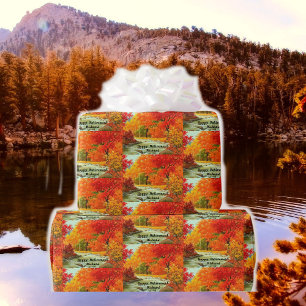 Name des Fischfangs im Herbst des Ruhestands Geschenkpapier
