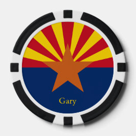 Name des Flaggenbilds des Staates Arizona Pokerchips