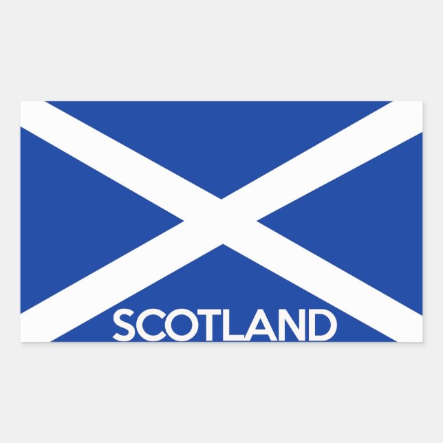 Name des Flaggenlandes, scotland Rechteckiger Aufkleber (Vorderseite)