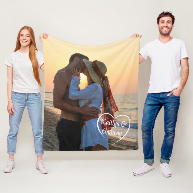 Name des Fotos "Couple Liebe Heart" Fleecedecke (Beispiel)