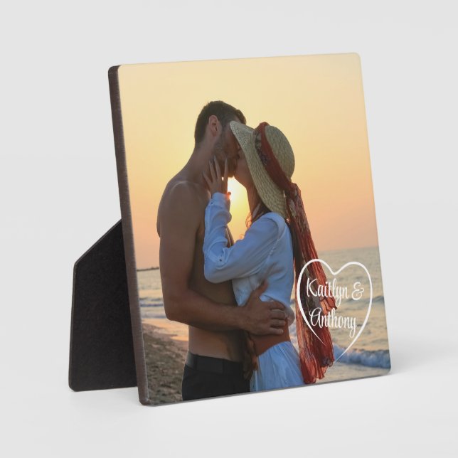 Name des Fotos "Couple Liebe Heart" Fotoplatte (Vorderseite)