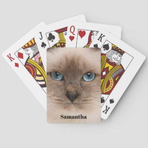 Name des Fotos der Katze Spielkarten