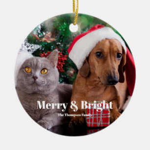 Name des Fotos für Haustiere Merry und Bright Keramik Ornament