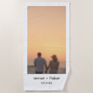 Name des Fotos Retro Instant Strandtuch