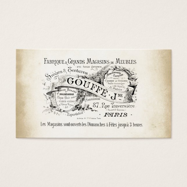 Name des französischen Departements Store (Vorderseite)